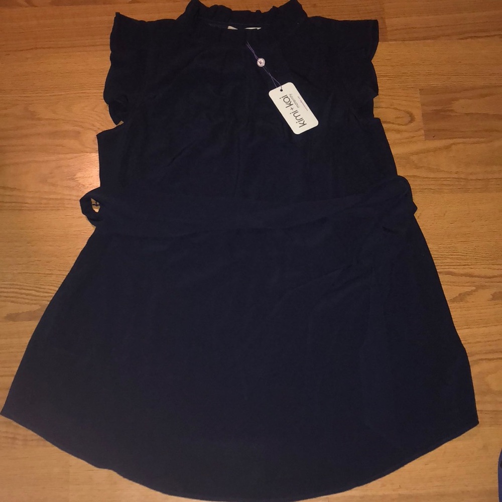 BNWT KIMMI & KAI Womans Maternity Navy Dress L